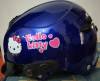 ''HELLO KITTY''  BLUE ILECTRIC COLOR  Jet κράνος μηχανής SAFE για αστική χρήση Απευθύνεται σε αναβάτες scooter και παπιών